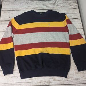 Vintage Polo Ralph Lauren Striped Crewneck Sweater Men Size XL